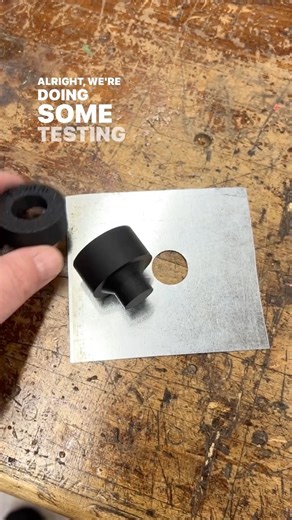 Austin Saunders | Testing 3D printed dimple dies for light gauge sheet metal forming. Surprising strength with proper infill and geometry. 💡 #3DPrinting... | Instagram