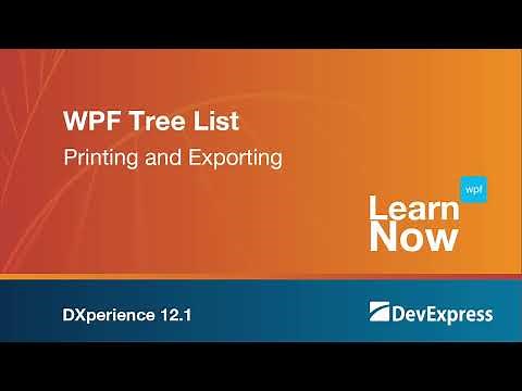 WPF TreeList: Printing and Exporting