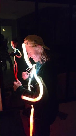 I made light up stick man suits...