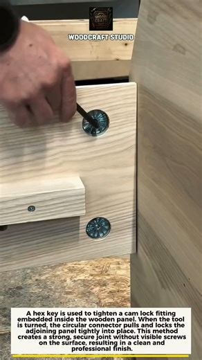 Smart Cam Lock System 🔩 Hidden Furniture Joint #woodworking #DIY #furniture
