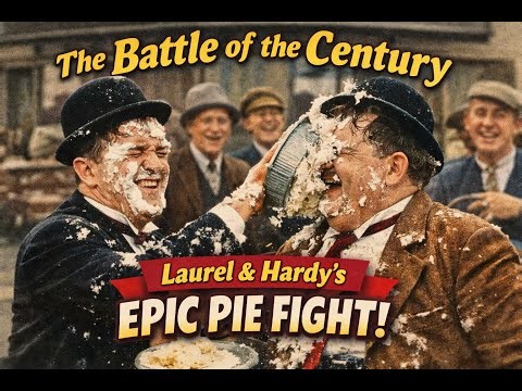 The Battle of the Century (1927) | Laurel & Hardy Silent Comedy [Public Domain]