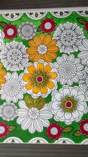 Colorful Floral Pattern Coloring | Relaxing Satisfying Art Video