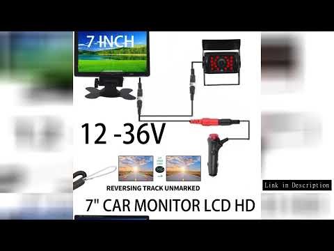 Backup Camera 7" HD TFT LCD Vehicle Rear View Monitor Waterproof Back Up Camera Night Vision for Tru
