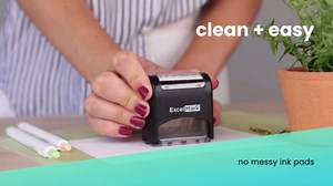 ExcelMark Custom One Line Stamp - Name Stamps Self Inking Personalized (Large)