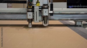 Work of the plotter for cutting of various materials Stock Video