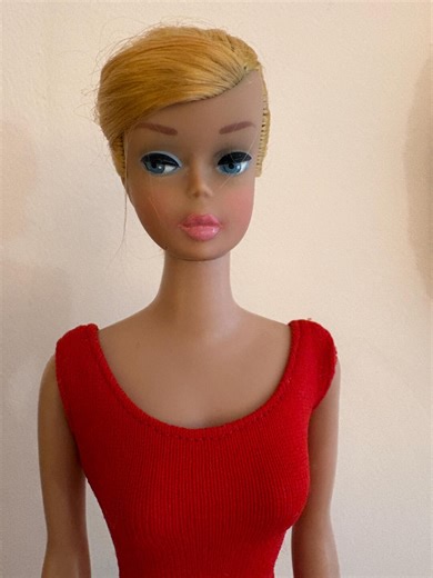 Vintage Blonde Swirl Ponytail Barbie #850 in Red Helenca Swimsuit - Etsy