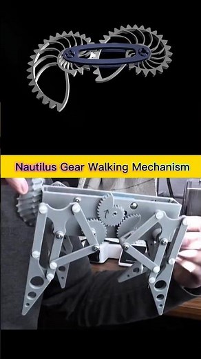 Nautilus Gear Walking Machine |Compact Klann Linkage Mechanism Converting Rotary Motion into Walking