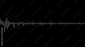 A simple black and white audio visualization effect; white on black