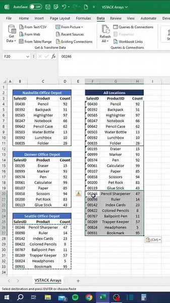 How to stack arrays in Excel Formulas Help page(MIS) #exceltipsandtricks #Excel #exceltutorial #exceltricks #exceltips #GoogleSheets #exceltraining LEARN MORE | LEARN MORE | Facebook