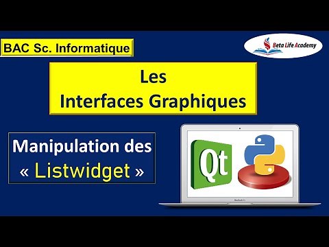 BAC Info | Python + QtDesigner | Apprendre les manipulations des ListWidget