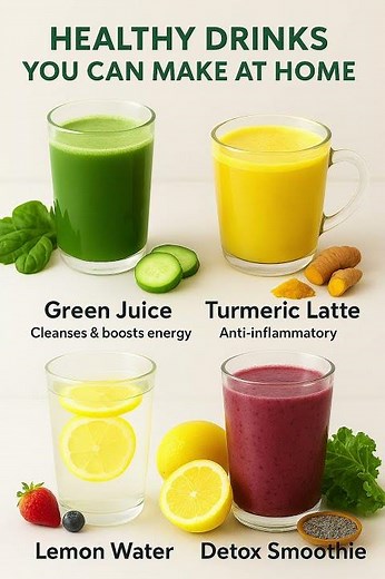 Best Healthy Drinks You Can Make at Home | Easy & Tasty! #healthyeating