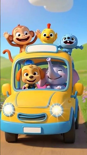 The Wheels on the Bus Go Round and Round 🚌 Nursery Rhymes for Kids & Toddlers