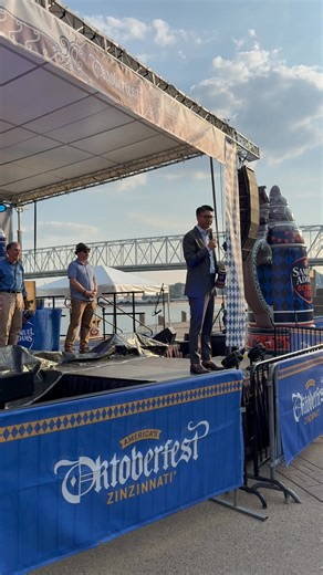 A great evening for the Oktoberfest Zinzinnati keg-tapping — with special guest, Sam Adams creator and Cincinnati’s own Jim Koch! Here’s to another Oktoberfest to remember. | Aftab Pureval