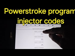 2017-2022 Ford F350 F250 6.7 How to program fuel injector codes