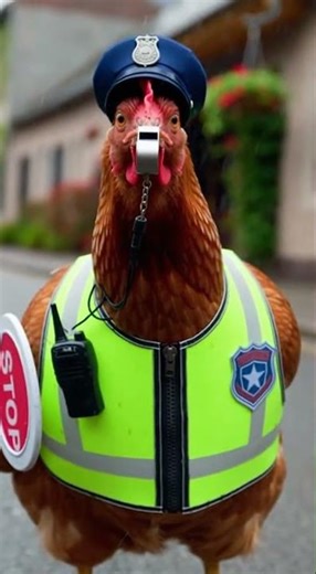 Hen Became a Police Officer 🚓