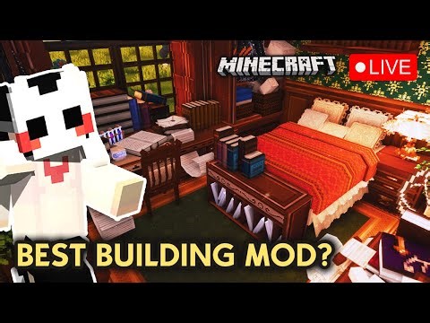 Building a Cottage in the New BEST Cozy Furniture Mod / Minecraft Modded Livestream