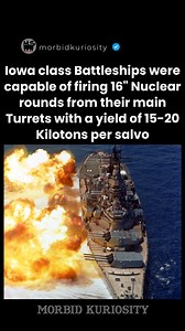 This was a 15-20 kiloton nuclear warhead adapted to a 16 in naval shell used on the 4 Iowa Class Battleships. While the USN had capable aircraft and missiles to use in the delivery of nuclear weapons, their thought was that the Mk 23/Mark 7 16in/50caliber cannon combination was extremely accurate and usable in any weather condition compared to early jet aircraft and missile technology. | Morbid Curiosity