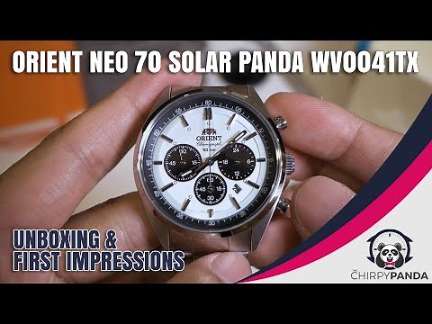 Unboxing Orient Neo 70's Solar Panda Chronograph Watch First Impressions