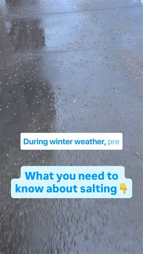 Building Maintenance Consulting on Instagram: "Snow & Ice Management: Pre-Salting With Purpose • Why pre-salting works • Applied ahead of a storm, salt reduces the bond between snow/ice and pavement. • Improves traction early and speeds post-storm cleanup. • Can reduce total material usage when timed correctly. • Know the risks of overuse • Sodium chloride and calcium chloride can accelerate concrete scaling and spalling. • Chlorides penetrate cracks and joints, corroding rebar and shortening sl