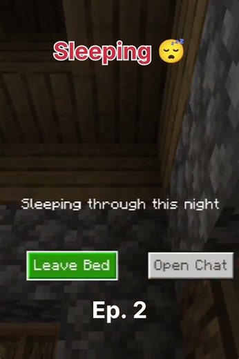 #minecraft Ep.2 sleeping