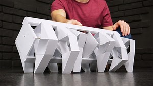 How to build a DIY walking mechanism with cardboard & paper | Fun mechanical toy project!