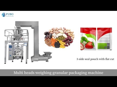 multi heads weighing granular packing machine | beans pouch package machine