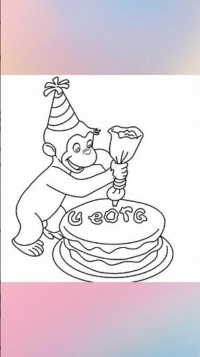 Drawing Curious George in Procreate (Timelapse)