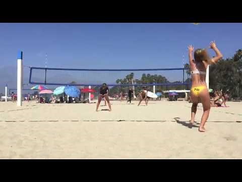 Eden McCoy (yellow bikini bottoms) & Emily Sparks CBVA 16U 7/10/17