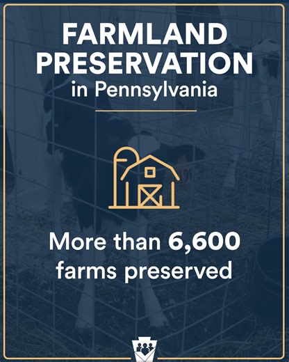 Only in Pennsylvania do we lead the nation — with more farms preserved than anywhere else. 🚜 More than 6,600 farms across 58 counties are now protected forever from development, safeguarding prime farmland for generations to come. With more than $1.78 billion invested in farmland preservation, we’re not just preserving land — we’re preserving a way of life. 🌱 Here’s to the farmers, the land, and the legacy we will carry forward. https://ow.ly/17cE50XffI4 | Pennsylvania Department of Community 