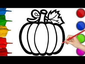 Drawing and Coloring Halloween Pumpkins | Step by Step for Kids