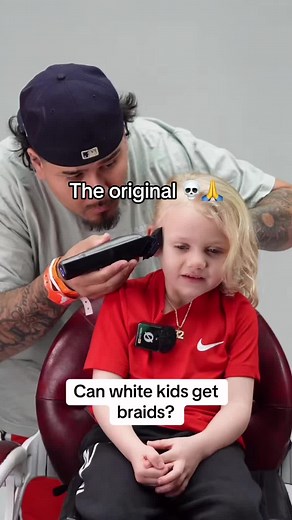 Nito's Unique White Kid Braids Transformation