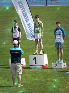 Callum Kelly wins gold for Rathfarnham WSAF in the U16 Boys 250m hurdles today at the Dublin Championships. Well done Callum 🥇👏👏 | Rathfarnham WSAF AC