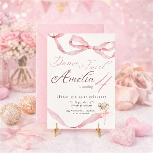 Customizable Dance Birthday Invitation | Instant Download | Printable Canva Template - Etsy UK