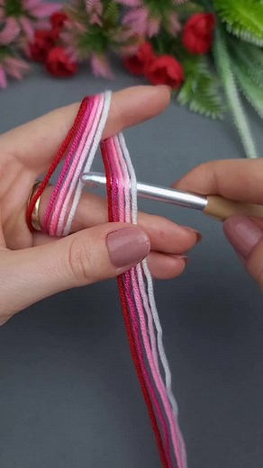 Creative Crochet Ideas: Red Waterfall Designs