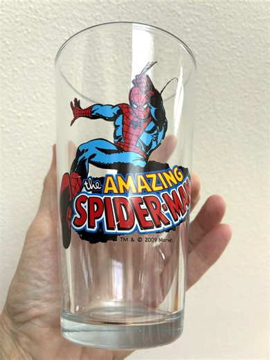 SPIDER-MAN Drinking Glass 2009 Marvel, the Amazing Spiderman Tumbler As-is - Etsy