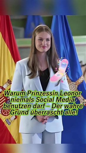 Warum Prinzessin Leonor niemals Social Media benutzen darf – Der wahre Grund überrascht alle!#Leonor #royal #fyp #celebrity #royalfamily