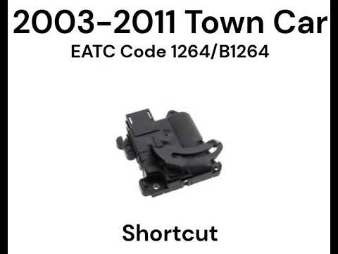 2003-2011 Lincoln Town Car - EATC Code 1264/B1264 - Floor Blend Door Actuator SHORTCUT!