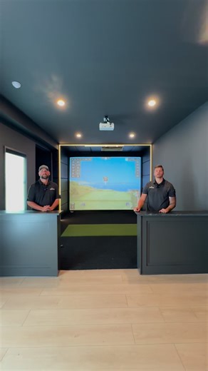 ForeFront Golf Simulator on Instagram: "From deck to dream sim ⛳️✨ We turned this outdoor space into a fully customized golf simulator room. ForeFront brings your vision to life — anywhere. #golf #golfsimulator #golfing #golfsim #golflife"