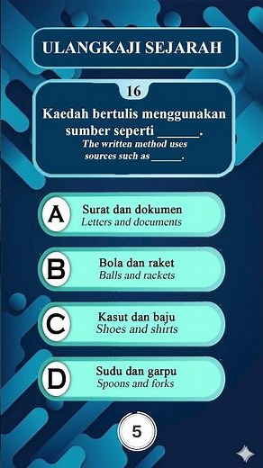 Kuiz Sejarah Pantas ⚡ Boleh Jawab Dalam 15 Saat?#sejarahtahun4 #kssr #mengenalisejarah #quiz #shorts