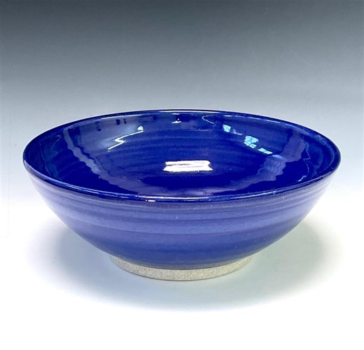 Large Ceramic Bowl, Handmade Pottery Serving Fruit Bowl Cobalt Blue - Etsy