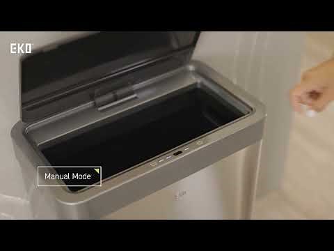EKO Mirage X 80 Liter / 21.1 Gallons Motion Sensor Trash can, Brushed Stainless Steel