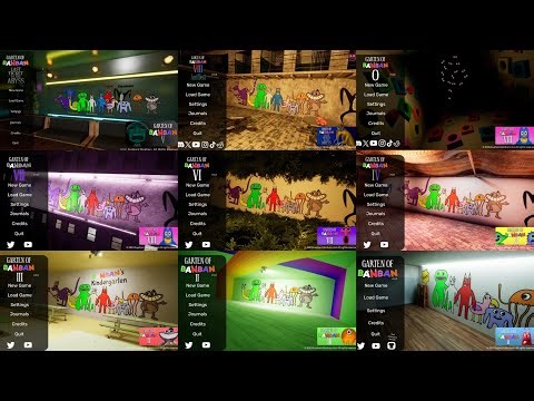 Garten of Banban 0 1 2 3 4 6 7 8 9 - Main Menu + Setting Screen Comparison (Concept Fangame)