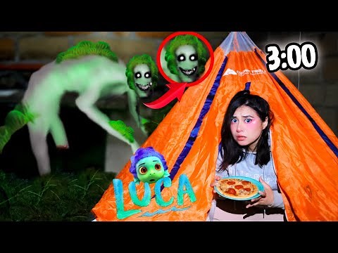 GRABE A LUCA.EXE! esto pasó ACAMPANDO toda la noche SOLA en la PISCINA! Jardín de NUEVA CASA 3:00 AM