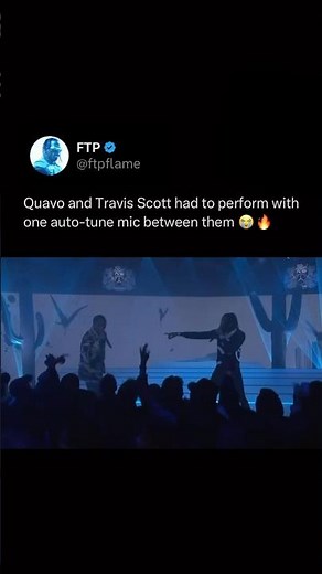 Only 1 of their mics had auto tune 😭🎤 #TravisScott #Quavo