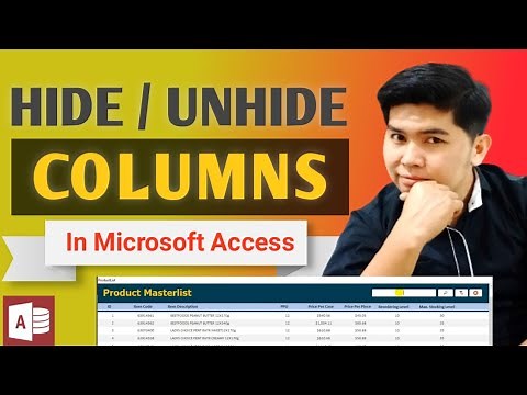 How to HIDE or UNHIDE Columns in MS Access Form | Edcelle John Gulfan