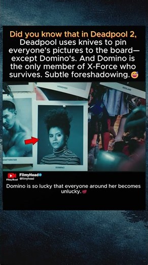 Did You Know in Deadpool 2 (2018), Domino's Luck was Foreshadowed?💥