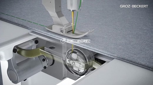 高清"缝纫机"机构原理高级3D动画(1)