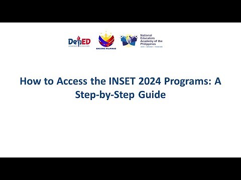 How to Access the INSET 2024 Programs A step by Step Guide