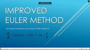 Improved Euler Method Compared to Euler's Method