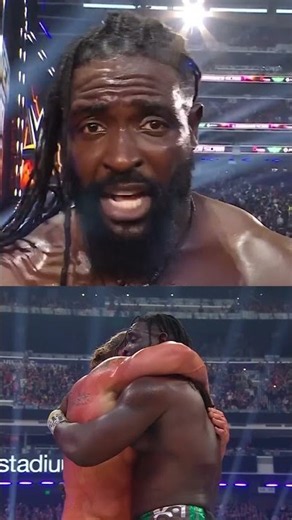 Oba Femi gives Brock Lesnar his flowers 💐 #SummerSlam